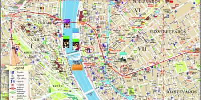 Street kort over budapest city centre