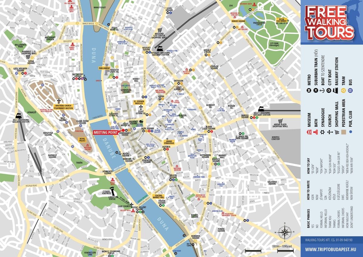 kort over budapest gå