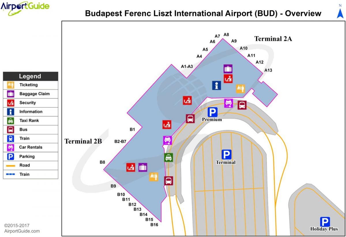 budapest airport kort terminal 2a