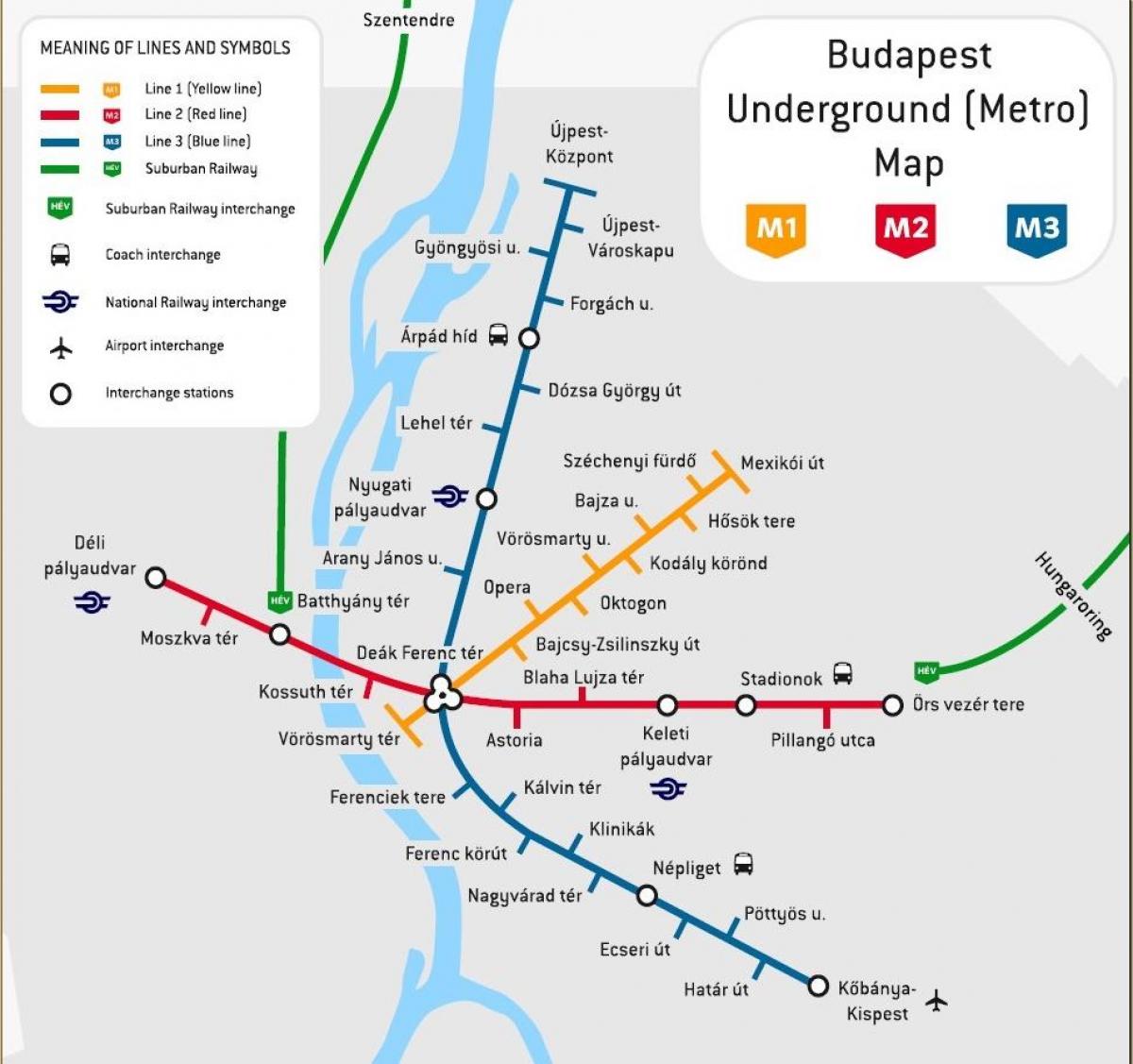 metro kort budapest, ungarn