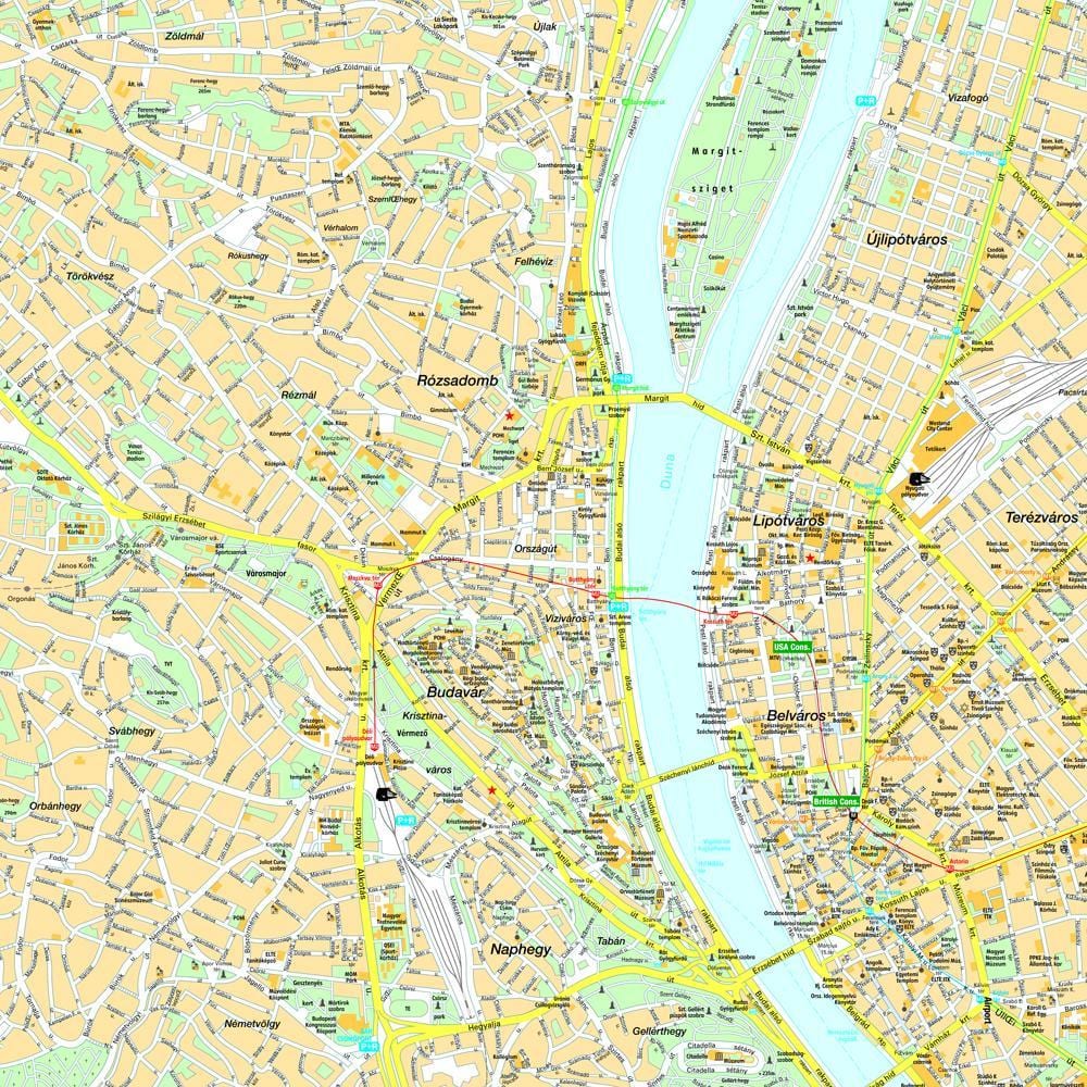 kort over budapest og omegn