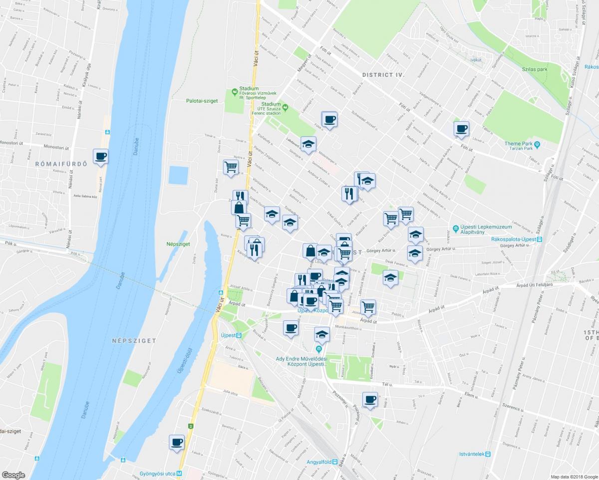 kort over budapest restauranter