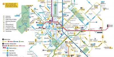 Kort over budapest offentlig transport