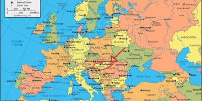 Budapest placering på kort